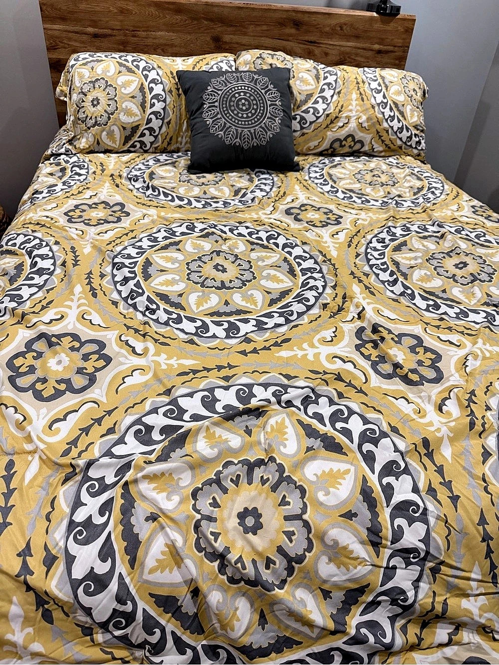 Madison Park Essentials Geometric Comforter Set in Yellow & Gray